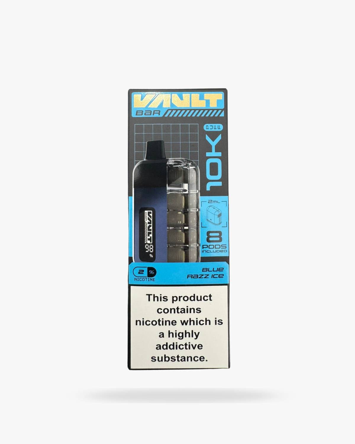 Vault Bar 10K Prefilled Pod Kit Blue Razz Ice