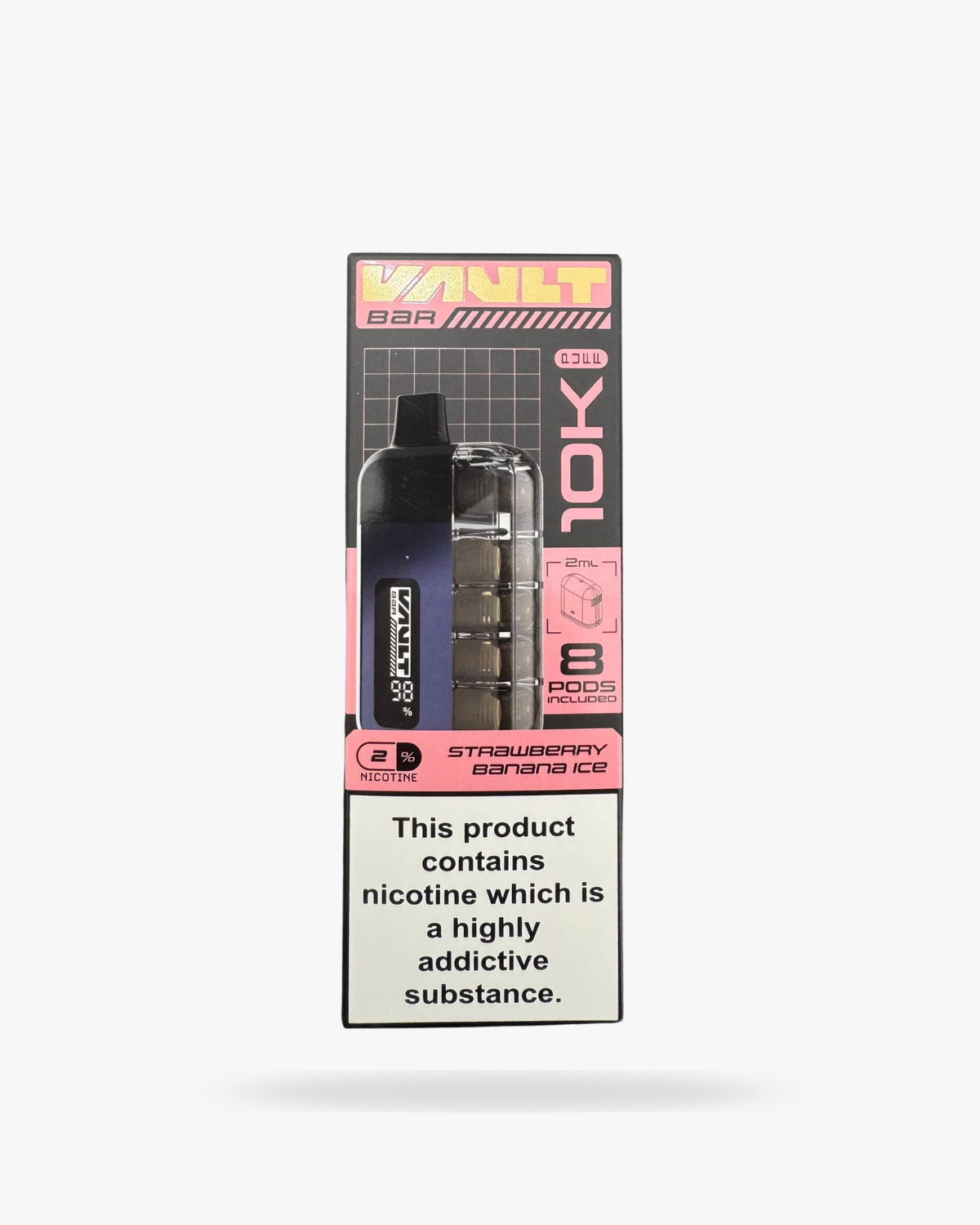 Vault Bar 10K Prefilled Pods Strawberry Banana Ice