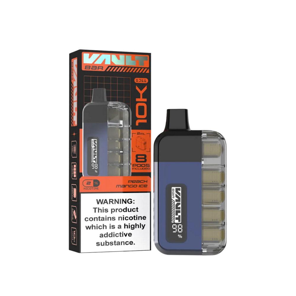 Vault Bar 10K Prefilled Pod Kit Peach Mango Ice