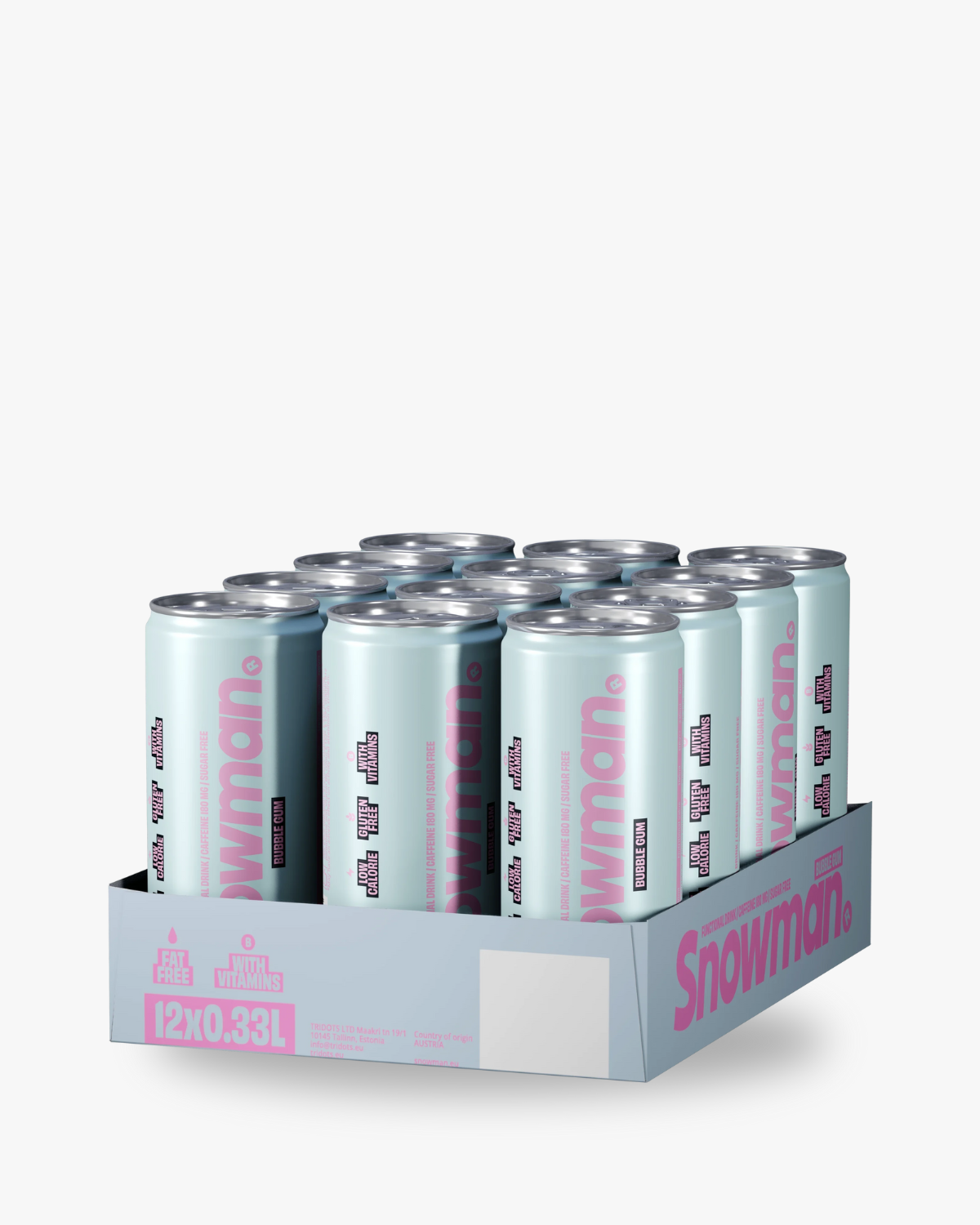 Snowman Functional Drink - Bubble Gum (330ml) - Pack of 12