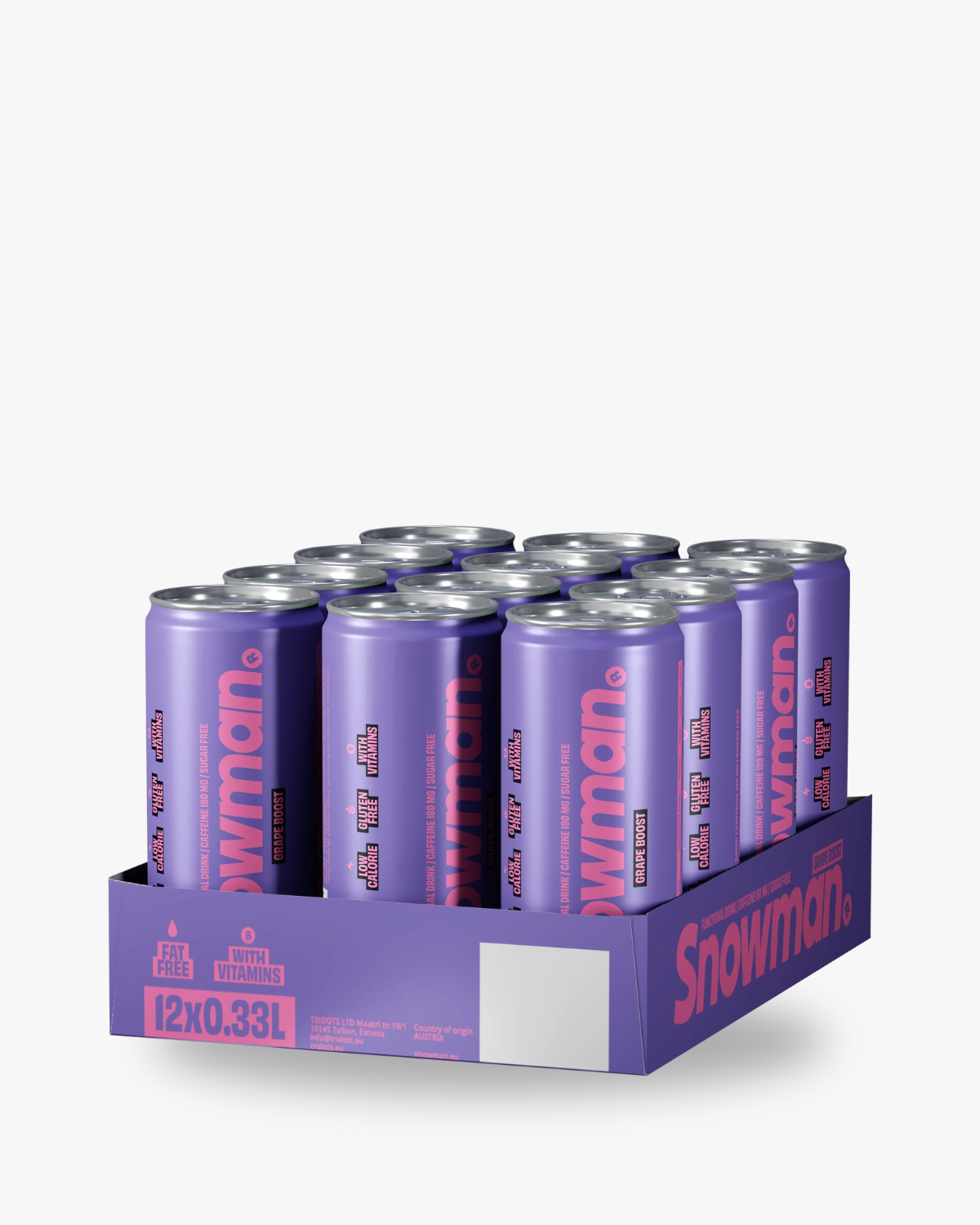 Snowman Functional Drink - Grape Boost (330ml) - Pack of 12