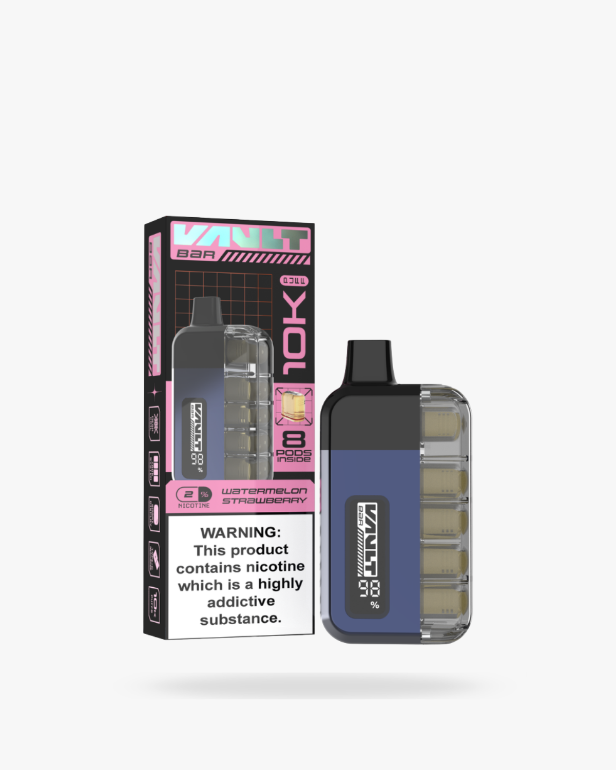 Vault Bar 10K Prefilled Pod Kit Watermelon Strawberry